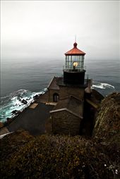 The Point Sur lighthouse operates in the gloom of the Pacific: by jasonm, Views[233]