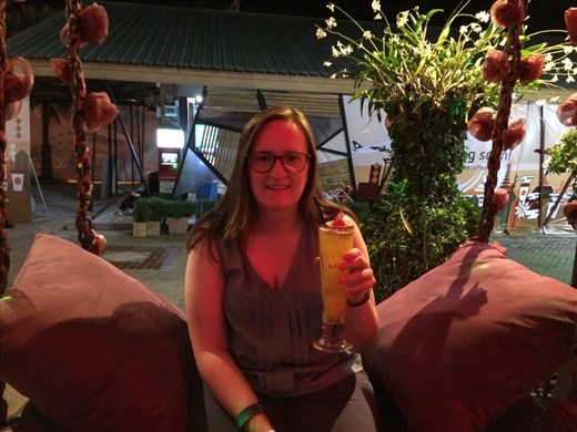 Ania on the swing at the bar!