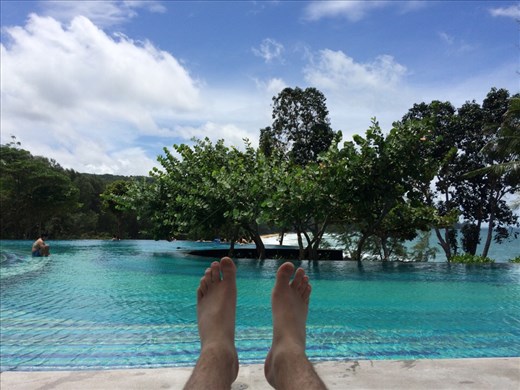 Lazing by the pool