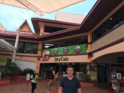 Jason before boarding the cable car