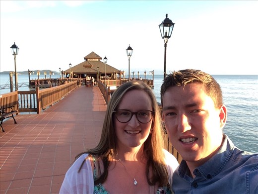 Us outside the Thai restaurant