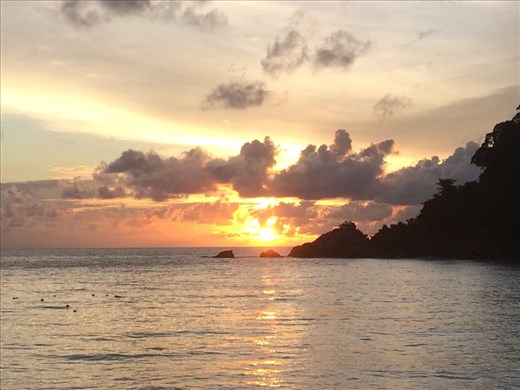 Sunset during dinner