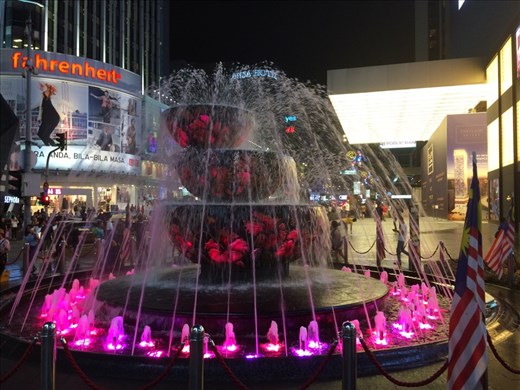 Fountain outside the Pavilion shopping centre