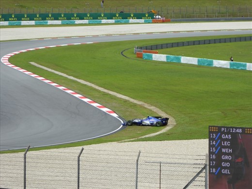 Wehrlein after his spin during 1st Practice
