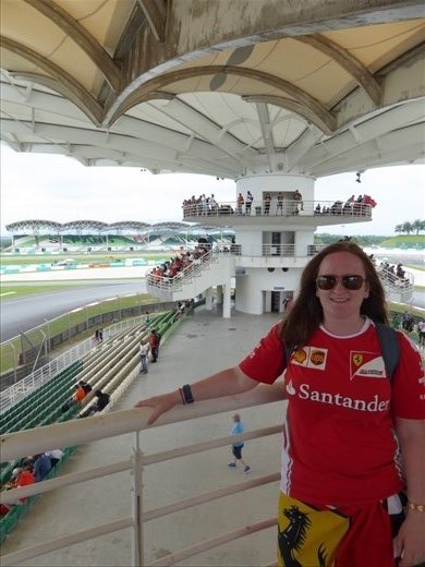 Ania in front of the iconic stand