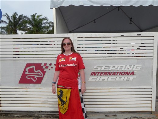 Ania at the circuit entrance