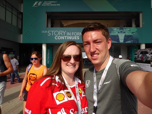 Us at the circuit entrance