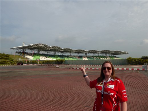 Ania pointing towards our stand