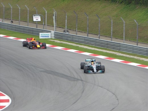 Verstappen chasing down Hamilion