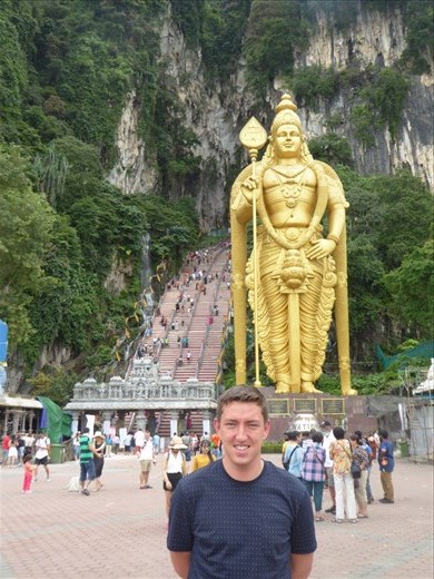 Jason outside the entrance to the Batu Caves