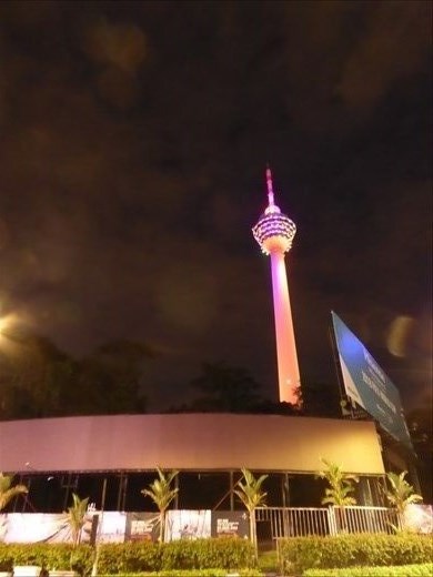 The KL Tower at night
