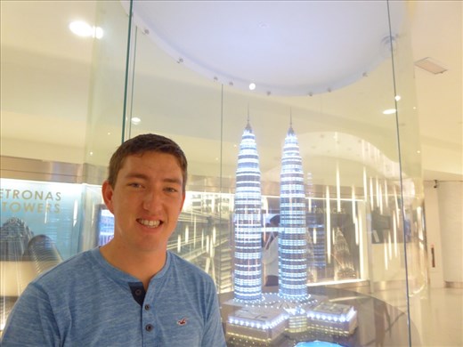 Jason at the foot of the Petronas Towers