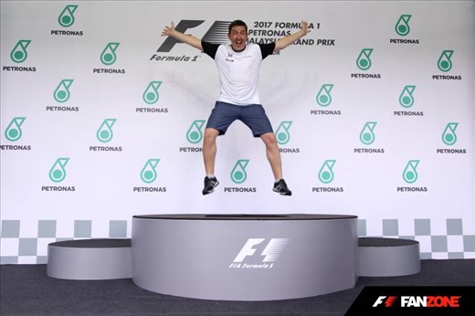 Jason doing the (better) podium jump