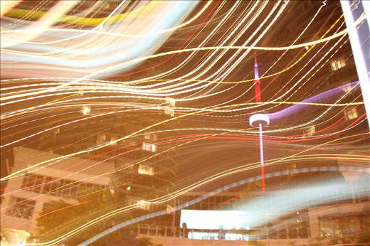 CN Tower through my eyes after a late night city pub 
crawl