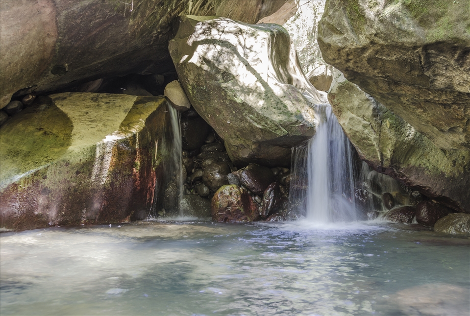 A waterfall in the Drakensberg Mountains