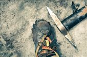 Man and his tools. Steel toe boots, crampons and a pick axe are mandatory tools to trek on ice. : by jayant, Views[506]