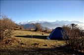 Lastly our tent erected at Kalijhar from where Kanchenjangha is  visible easily.: by jayantaghoshdastidar, Views[267]