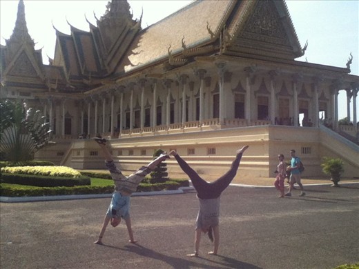 Cartwheeling at the Royal Palace