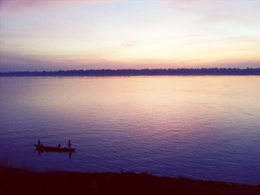 Sunset over the Mekong River
