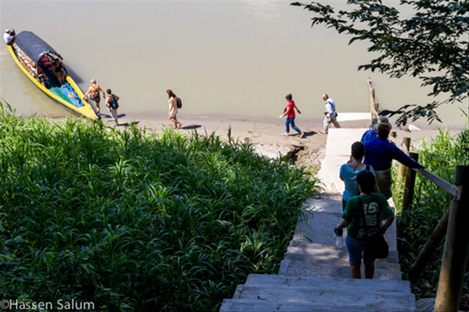 Picture taken for the ATTA. Leaving Yaxchilan, Chiapas.