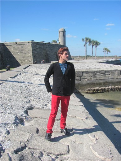 My friend makes a lovely model and the fort makes a lovely backdrop.