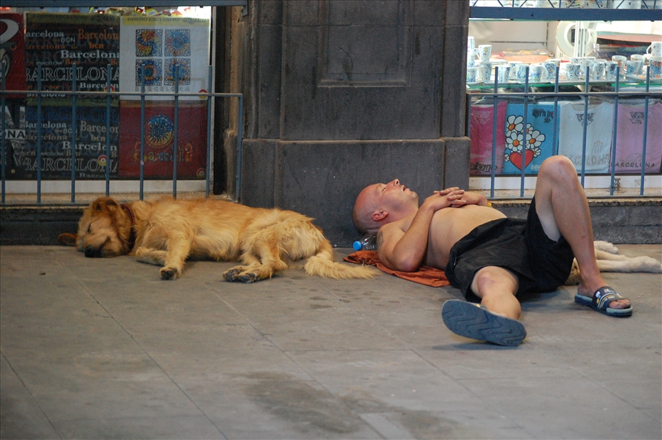 Resting with friends