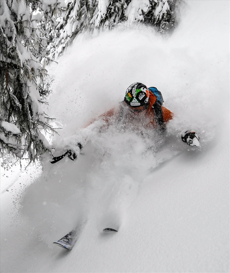 Pockets of deep powder can be found off the marked runs.