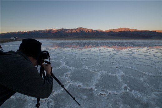Badwater salt flats in Death Valley