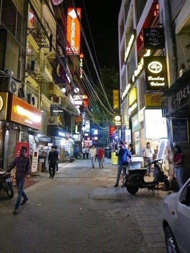 Hauz Khas Village in the evening