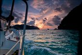 Sunset over the Golf of Thailand. Taken while sailing over to Koh Rong Island: by jemalee, Views[560]