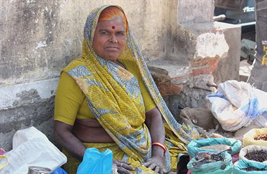A popular figure in Palitana, I was taken to photograph her by two young boys.