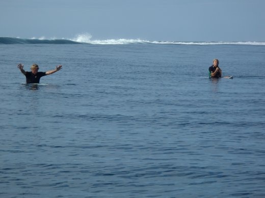 Fellow surfers  - Harry and Hayley