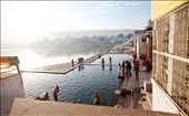 Hindus dip into sacred waters of Pushkar Lake early on a chilly winter morning: by jeremy, Views[319]