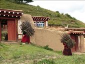 Nuns carry bundles of sticks they’ve collected for kindling. Swe Nunnery continues to elude the steady encroachment of modern Chinese influences into Tibet: the nunnery operates with no electricity or running water, and provisions must be fetched from the nearest town - a 45 minute walk away.: by jessbenjamin, Views[597]