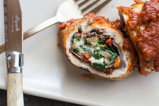 Stuffed Chicken Rolls with Prosciutto, Spinach and Mozzarella