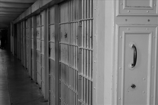 The vast comparison from the quiet lonely ocean to the dark cold prison cell