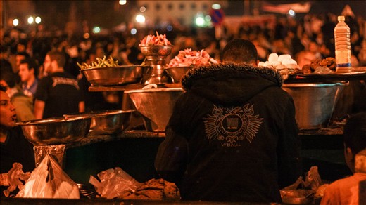 With hundreds of thousands protesting, you can somehow forget the rumblings of a hungry stomach.  However, savvy businessmen fill the Square with the smells of fresh popcorn, spicy foul and frying falafel. Families and friends huddle together eating and drinking. The conversation is one of hope. Hope that after so much chaos, the return to stability is not so far away. 
