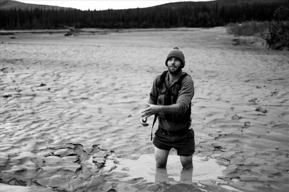 Stuck in a mud pit before making camp.