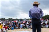An activist outside the construction site of a new U.S. military base addresses a crowd of over 5,000 protesters. Okinawa is Japan's southernmost prefecture and although it only makes up 0.6% of Japan`s total land mass it houses 75% of the country's U.S. military base presence. The newest base is currently under construction in Henoko, Northern Okinawa, as part of a relocation deal to close down the controversial Futenma Air Station in the densely populated Ginowan City. However, many Okinawans are opposed to the plan and want the base moved out of the prefecture altogether. Mr. Onaga, a strong opponent of the relocation plan won the recent prefectural elections by a significant margin campaigning on an anti-base platform. : by jessewhitehead, Views[465]