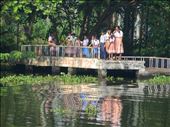 Girls stand together with boys, waiting for the morning school boat in Alleppey.: by jessnewell, Views[292]