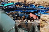 Blue boats and fisherfolk of Essaouira: by jetsy, Views[276]