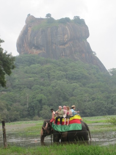 Elephant with the rock up which we climbed earlier.
