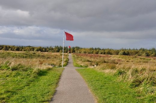 Culloden Moor - the English battle lines of the 1746 battle between the redcoats and the Jacobites