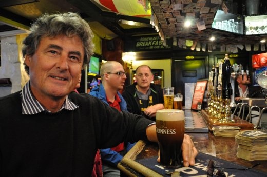 Edinburgh - enjoying a Guinness at The End of the World pub