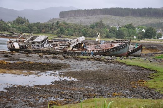 Island of Mull - derelict fishing boats