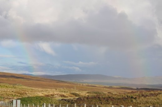 Skye - a double rainbow over Talisker Bay