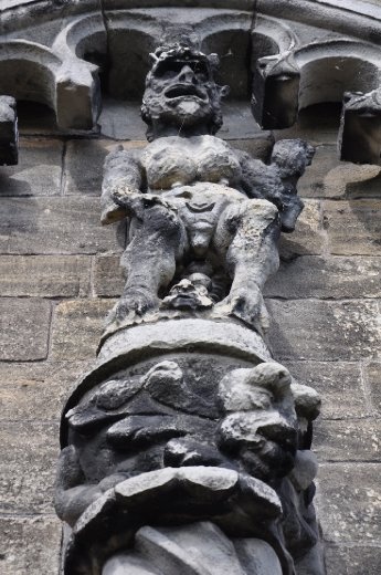 Stirling Castle - a gargoyle to frighten off the Jacobites