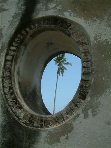 The door of non return facing the Atlantic Ocean on the Coast of Ghana