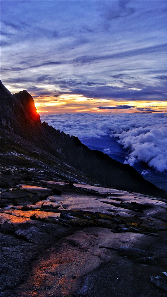 A picture of Mt Kinabalu, because it means so much to me, a beautiful sunrise. 