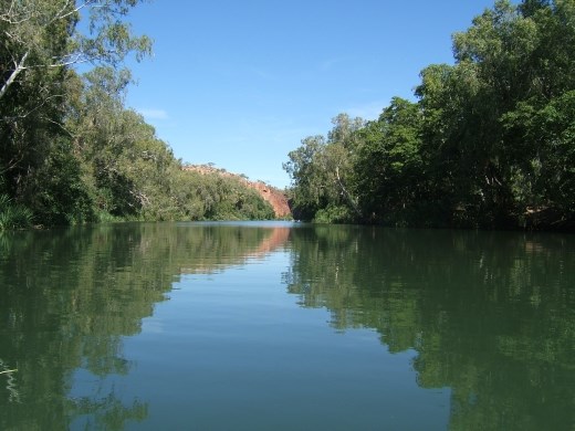Looking up the first gorge at Lawn Hill